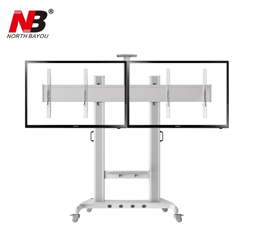 NB AVT1800 60 2A двойной экран ТВ Мобильная тележка 40 &quot 60&quot LED LCD плазменный крепление с