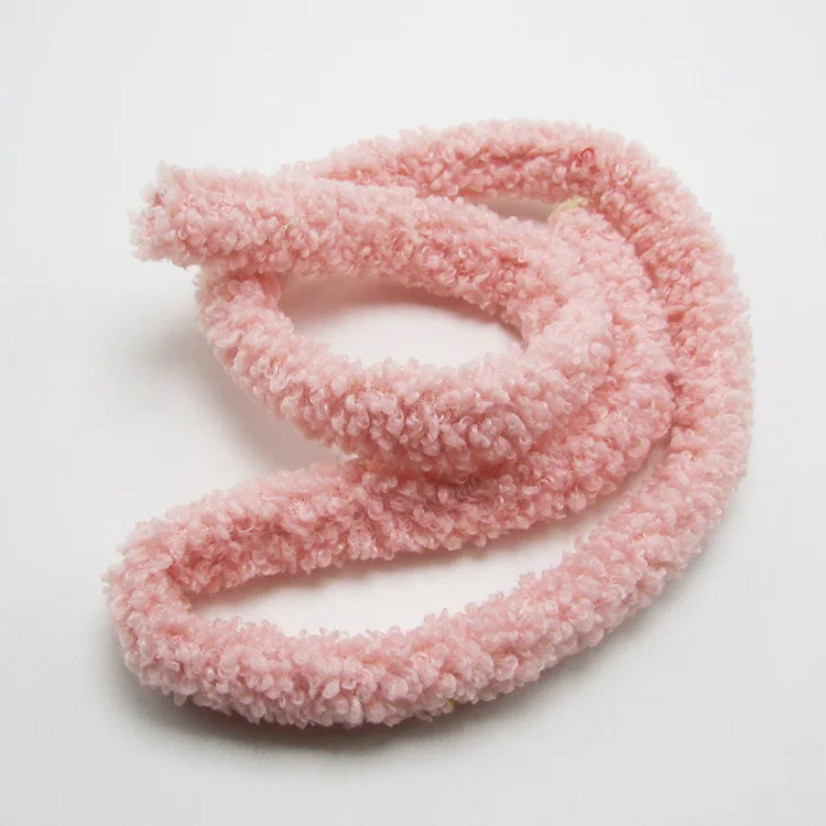 pink 5 м/лот, плюшевая бархатная повязка на голову, мягкая аппликация, сделай сам, ручная работа, Детские аксессуары для волос - Цвет: pink