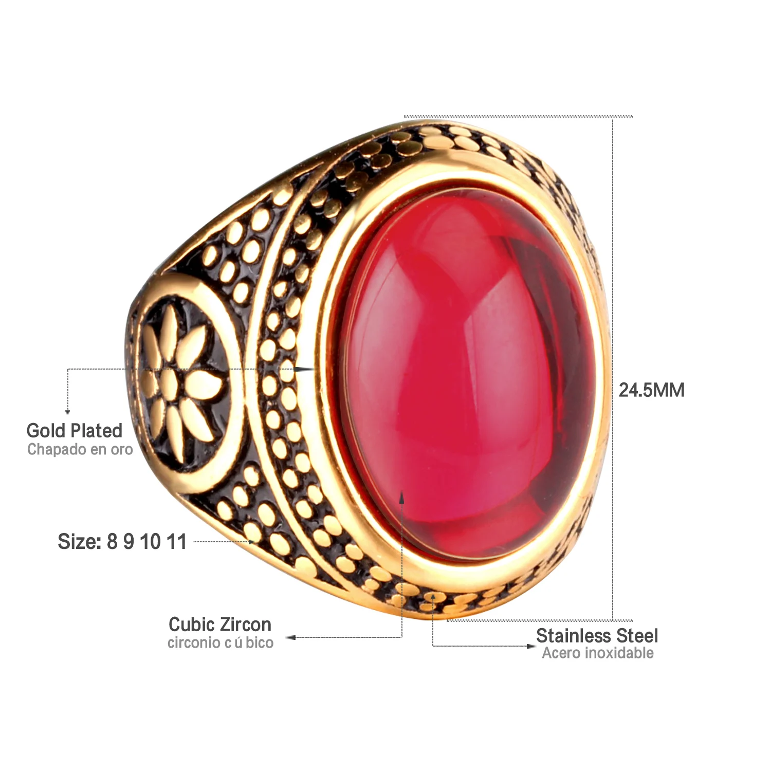 Обручальные кольца из нержавеющей стали LUXU красного цвета вечерние для помолвки