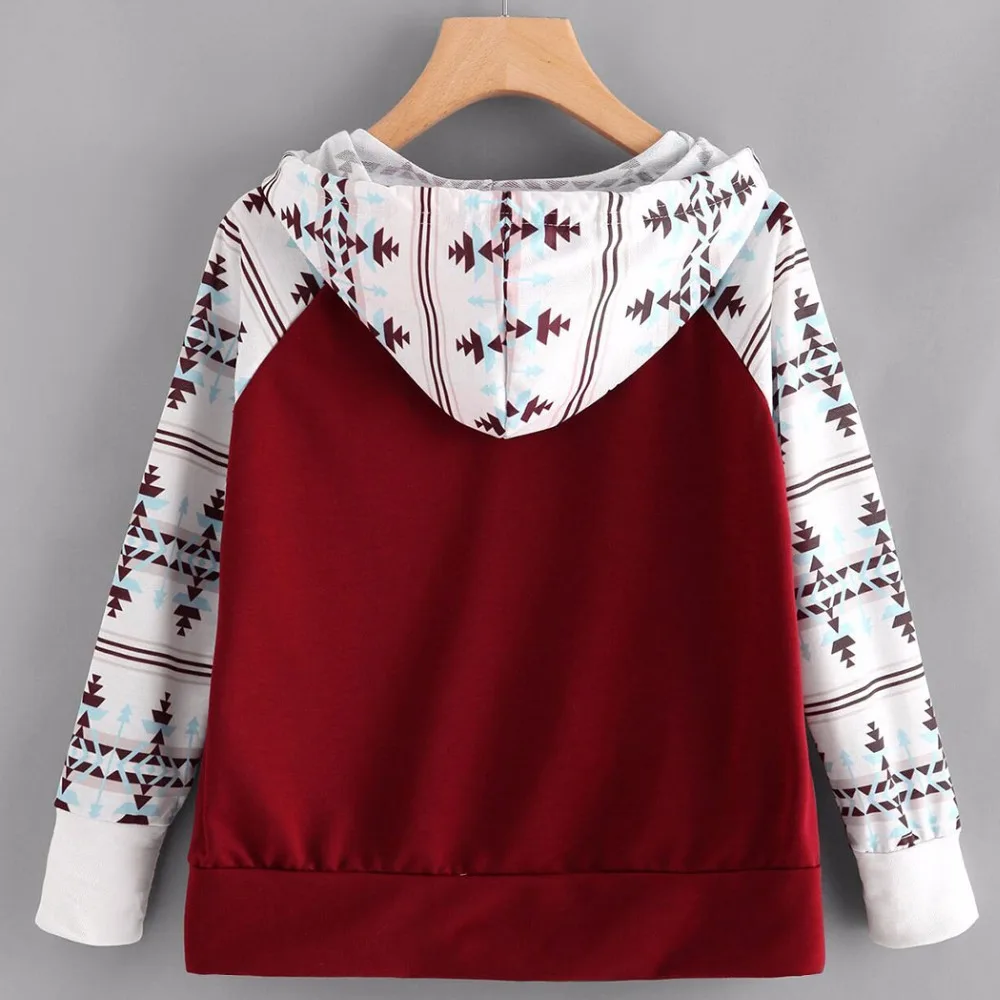 Женская толстовка с капюшоном harajuku зимний контрастный пуловер длинным рукавом и