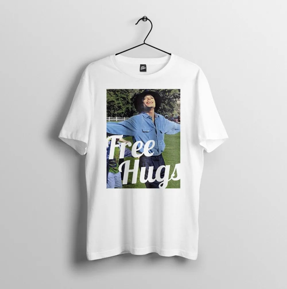 Майкл Джексон Free Hugs забавные юмор мужские унисекс футболка S 3Xl 2019 новое летнее
