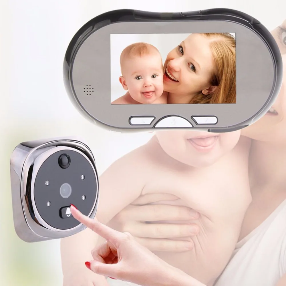 4.3" Touch Screen Digital Doorbell 160 Degree HD Wide Angle Peephole Viewer Door Eye Night Vision Zinc Alloy Magic eye | Безопасность