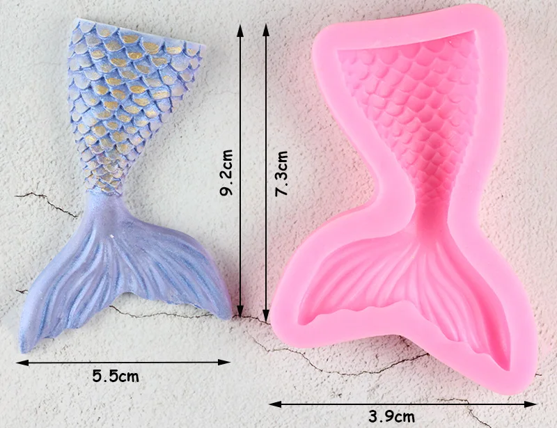 3D хвост русалки силиконовые формы в виде Ракушки Морская звезда форма для мыла или выпечки инструменты для украшения свечи формы DIY ремесла формы для шоколадной глазури