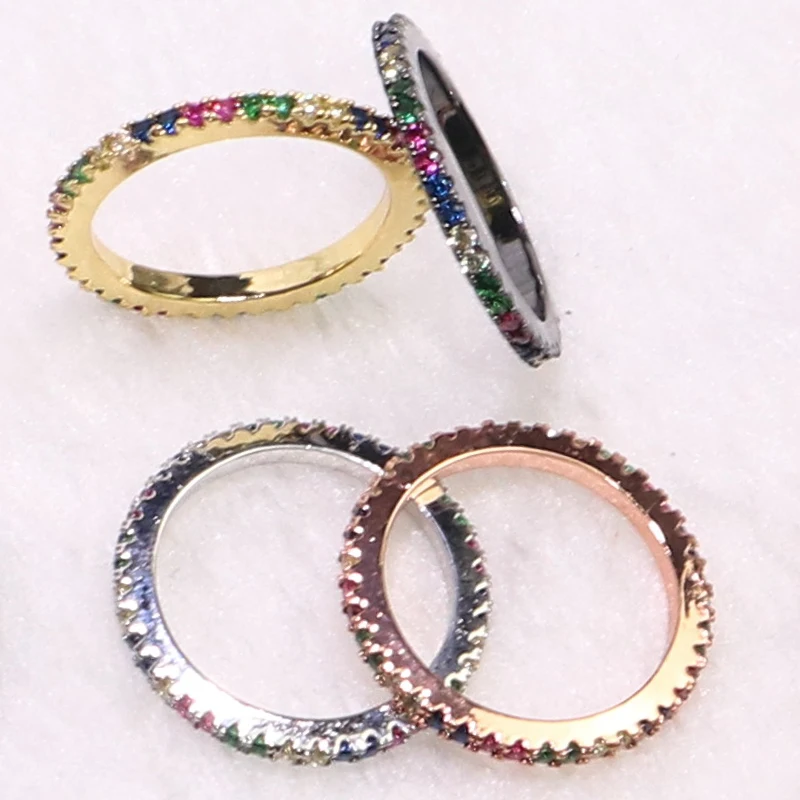 Кольца с кристаллами циркония 6 шт. элегантные кольца из для женщин опт 7153|Кольца|