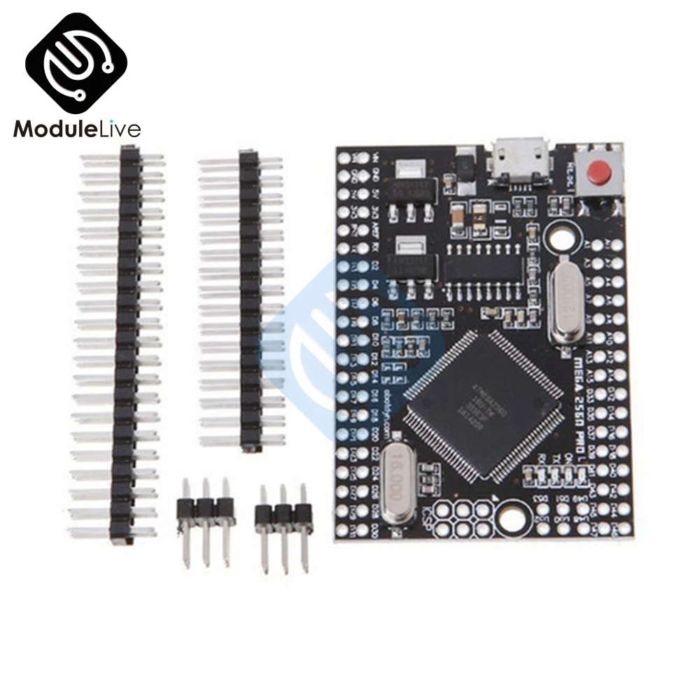 Плата разработки Mega2560 PRO для Arduino MEGA 2560 R3 чип CH340G/с разъемом типа Male Pinheaders