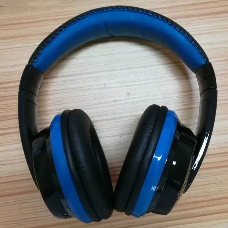 Синий NVAHVA Bluetooth наушники MP3 плеер, 3,5 мм AUX кабель FM карта MP3 гарнитура, беспроводные Bluetooth наушники для телефона PC tv Pod игры - Цвет: Синий