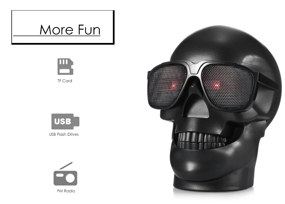 Newest M29 Skull Shape Wireless Bluetooth Speaker Sunglass NFC Mobile Subwoofer Multipurpose Cool | Электроника