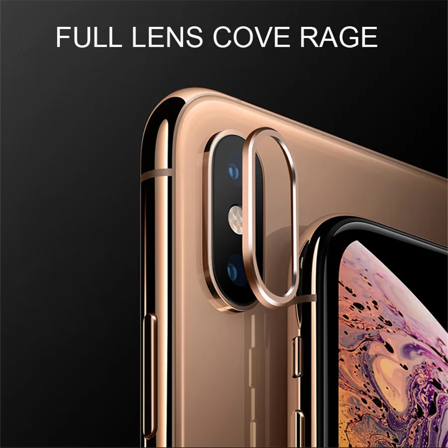Для iPhone 11 Pro Max защита для камеры объектив из закаленного стекла+ металлический задний чехол для объектива для iPhone XS Max X 8 7 Plus стеклянный чехол