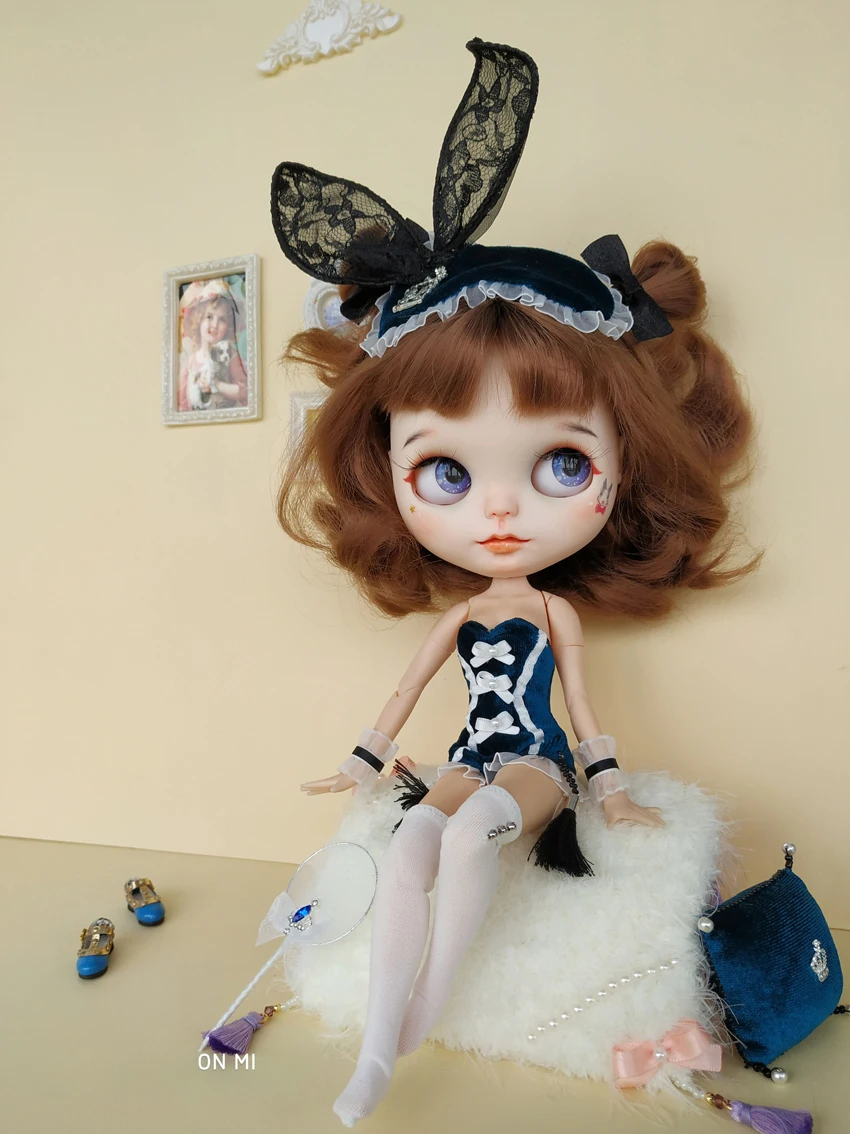 6 шт./компл. набор сексуальных кукол blyth с кроликом корсажем кружевной ободок для
