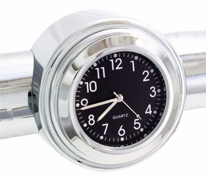 Универсальное крепление на руль мотоцикла часы и термометр температуры белый |