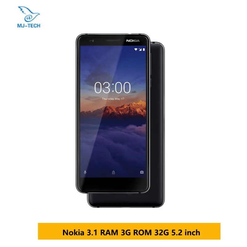 NOKIA 3 1 ram 3G rom 32G (Nokia 2018) Индийская версия 5 2 дюймов 18:9 HD экран Android 9 OS MT6750N