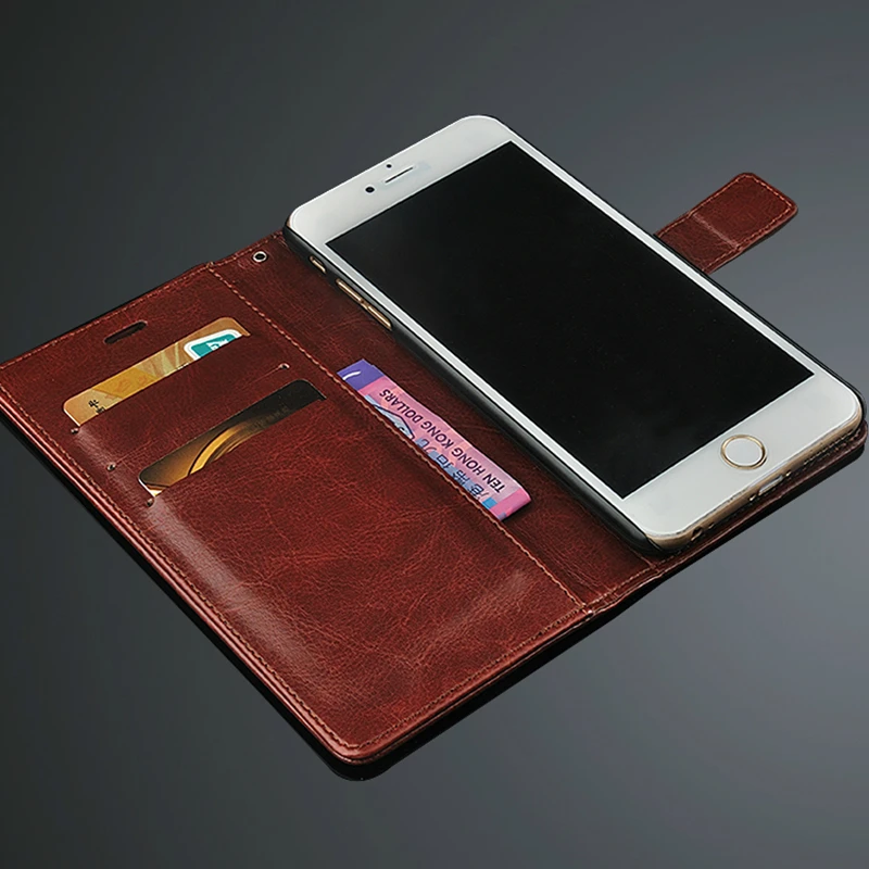 Модный чехол книжка из натуральной кожи для iPhone 6 Plus роскошный бумажник 6s Жесткий