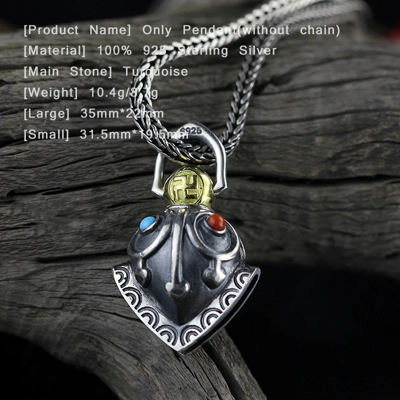 Винтажные колокольчики экзорцизма из серебра 100% пробы ожерелье для женщин и