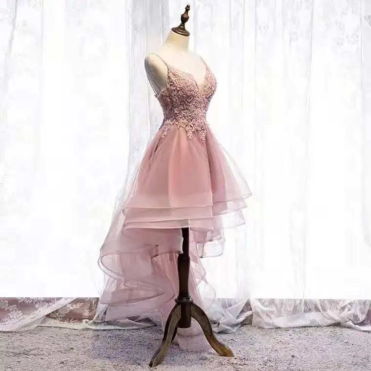 

2019 new arrival Bridesmaid dresses sexy beading v-neck A-line toast master