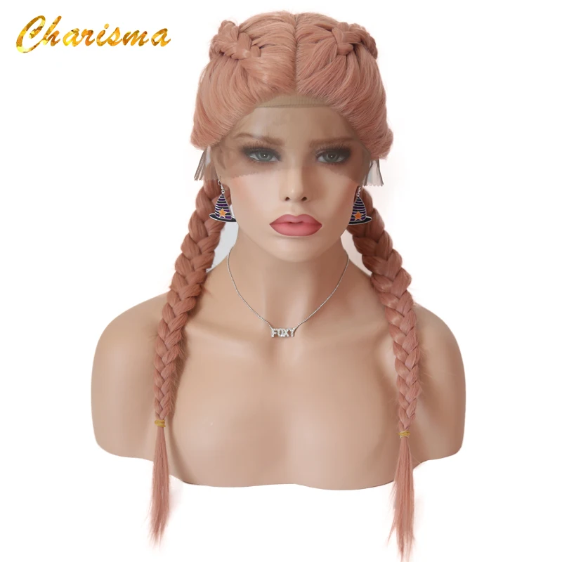 Charisma ручная работа косички синтетические парики на кружеве 150% плотность