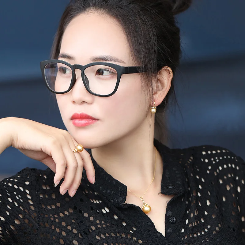 [YS] Помолвочное кольцо из 18-каратного золота 10-11 мм золотистое с жемчугом в