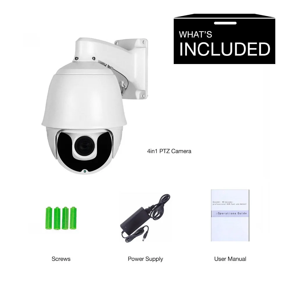 

7'' 33X ZOOM AHD 1080P 2MP PTZ Speed Dome IR CUT Camera Night IP66 300m