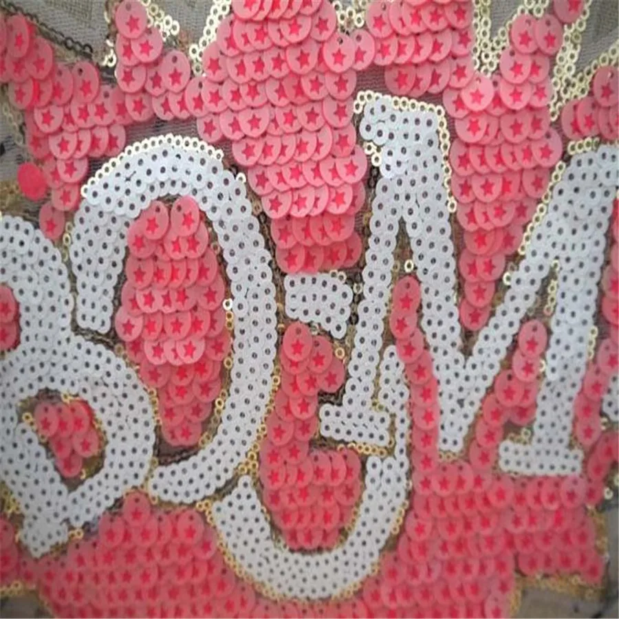 1 шт. вышитые термоклейкие нашивки для одежды блестки черные розовые красные