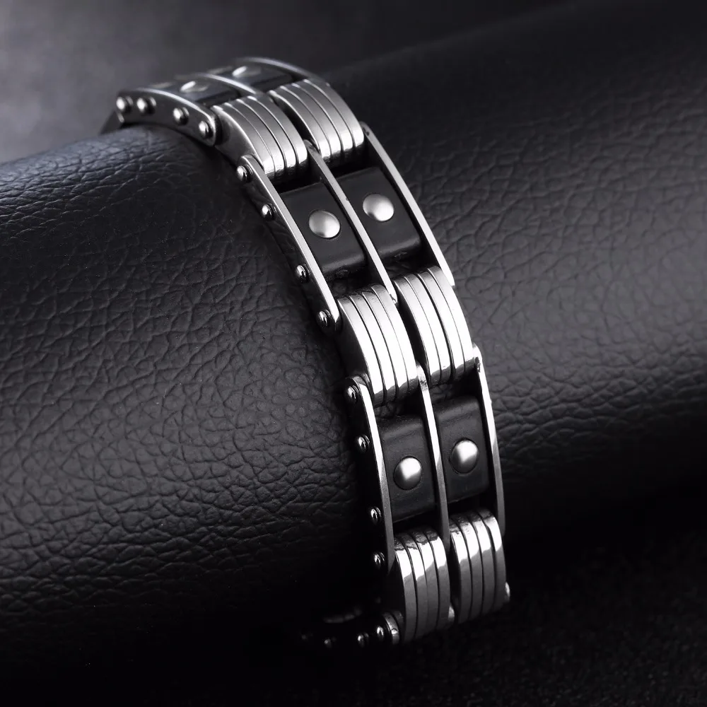 Новые европейские тенденции моды Titanium стали модные мужские браслет аксессуары