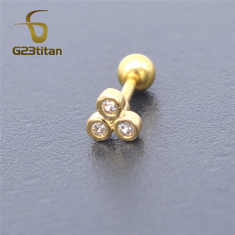 Серьги с кристаллом из циркона 16G Медицинская сталь Хрящ Уха Пирсинг для пупка Штанга пирсинг уха верхняя Лабрет, украшения для пирсинга