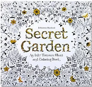 Книга для рисования 24 страниц секретный сад английское издание книжка раскраска