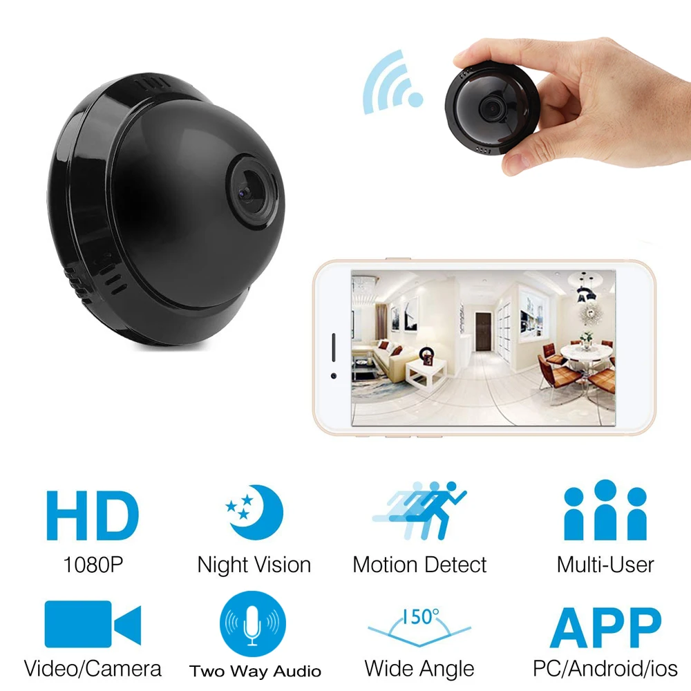 1080P HD мини Wi Fi камера ИК детектор движения ночное видение двухстороннее аудио