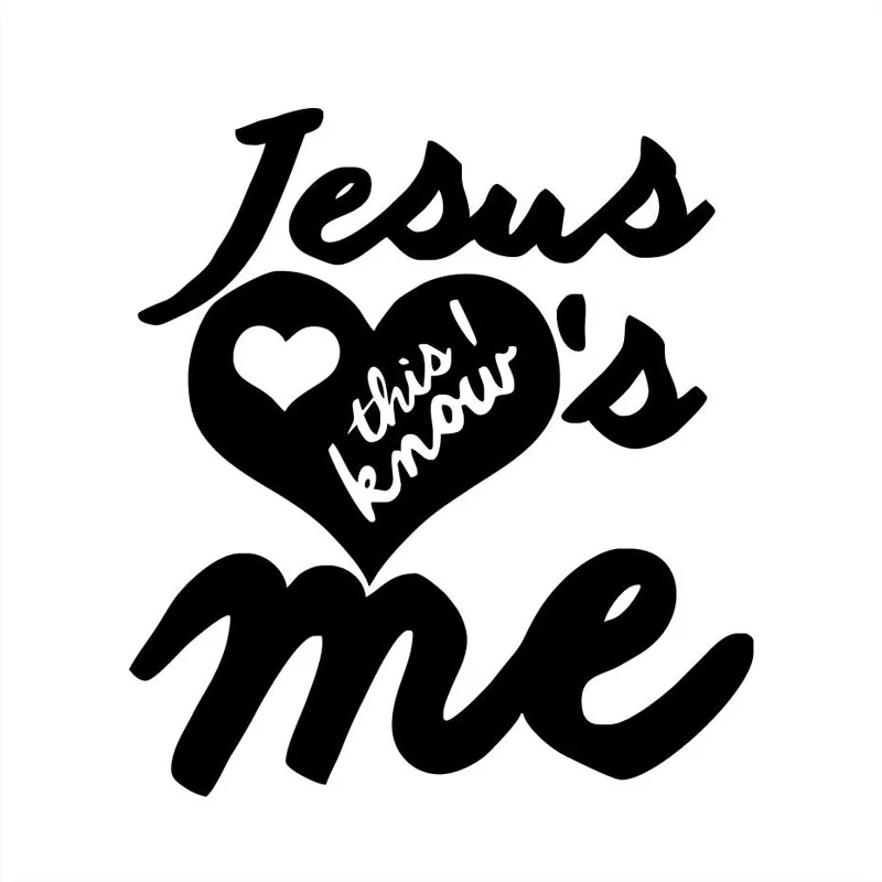 

14x15.4cm Jesus This Know Me Vinyl Motorcycle SUVs Bumper Car Window Car Sticker