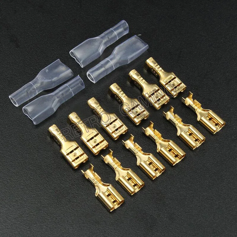 

1000pcs/bag Spade Quick Connector Terminal 110 187 Crimp Female Terminal for Chain cable Wires Arcade Jamma Harness