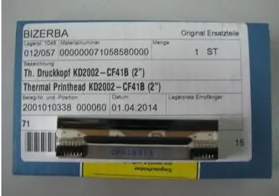 Оригинальная и новая тепловая печатающая головка KD2002 CF41B для Bizerba KH 800|thermal