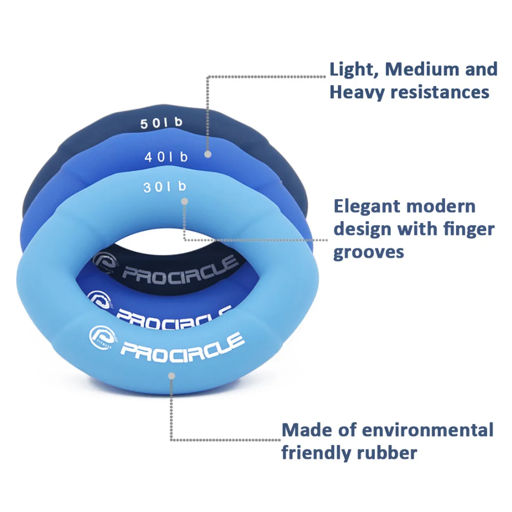 Ручки ProCircle для тренировки мышц зеленое резиновое кольцо тренажер ручной захват