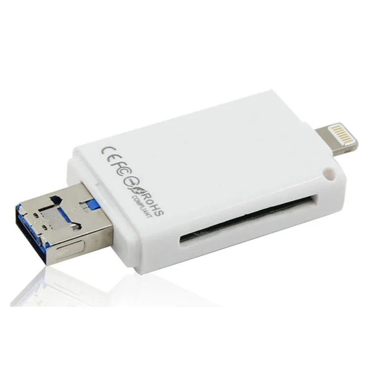 Кардридер 3 в 1 для IOS Android Windows USB 2 0 SD/Micro SD TF OTG адаптер смарт карт памяти iPhone iPad