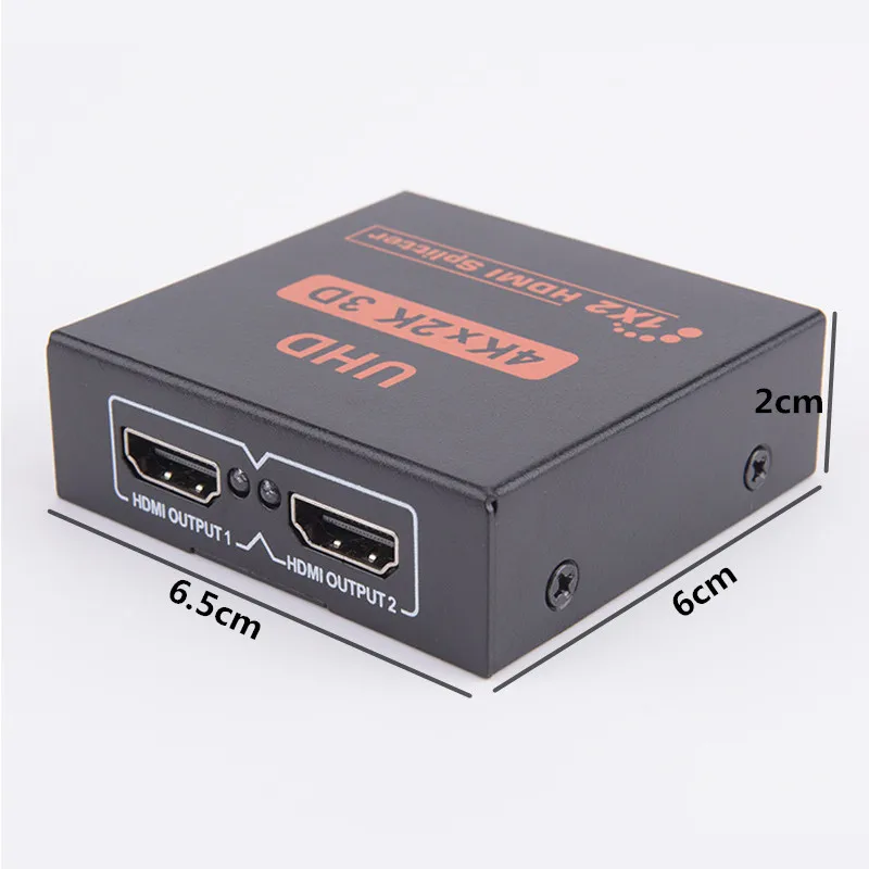 Разветвитель 4K HDMI 1x2 разветвитель 2 порта дистрибьютор сигнала 1 4 в выхода