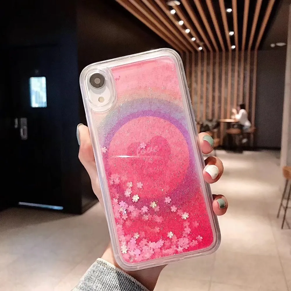 Glitter Bling phone Case For Apple iphone 6 6s 7 8 X XR XS MAX Quicksand Back Cover 6plus 7plus 8plus XSMax Liquid sand cases | Мобильные