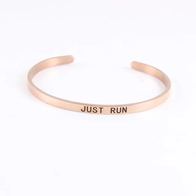 4 мм из нержавеющей стали положительный вдохновляющий браслет