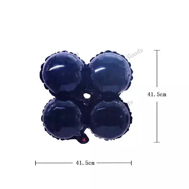 1 шт. черный четырехлистный воздушный шар с изображением клевера алюминиевый из