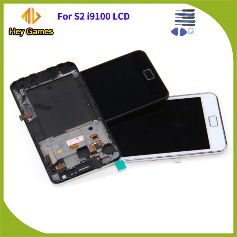 Для samsung Galaxy S2 I9100 сенсорный ЖК экран для I9105 lcd S с дигитайзером в сборе рамкой 100%