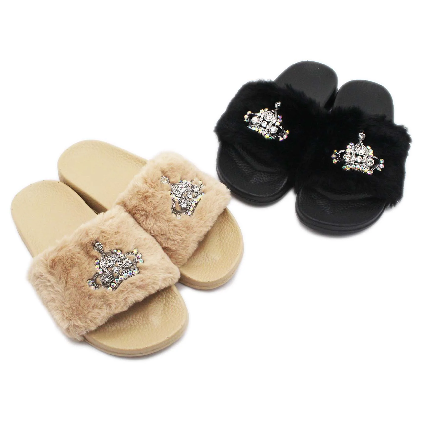 Женские тапочки zapatos mujer шлепанцы без застежки модные пушистые повседневные