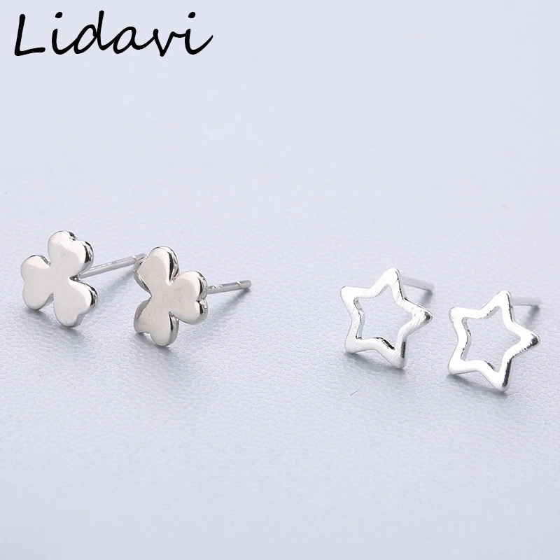 Lidavi 925 пробы серебряные серьги-гвоздики милые животные не вызывают аллергии