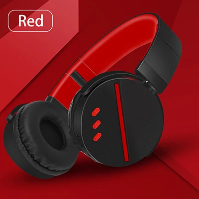 Red Наушники Bluetooth 4,1 беспроводные наушники гарнитура Высокая точность стерео Бас складной шлем геймер с микрофоном auriculares - Цвет: Red