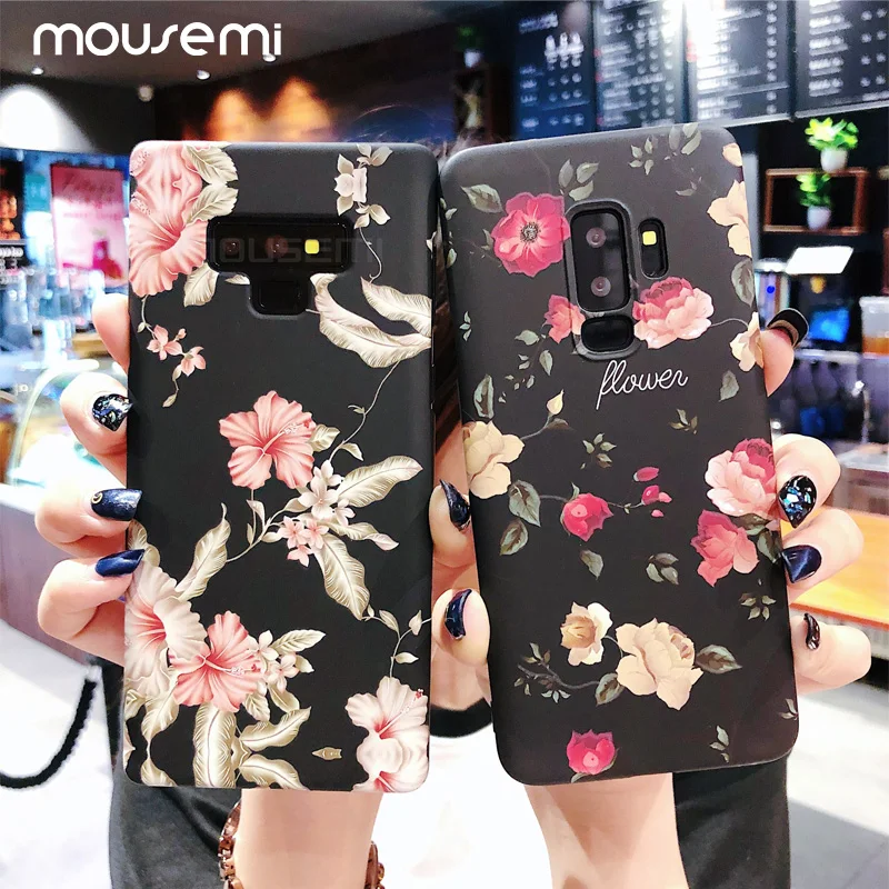 Чехол MOUSEMI Note 9 8 для Samsung S9 ударопрочный жесткий чехол телефона с цветком S8 Galaxy Plus S7