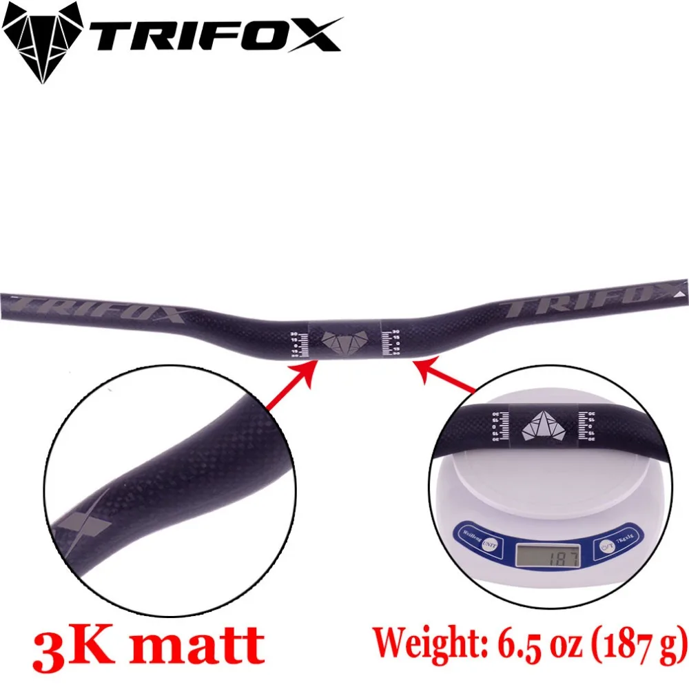 Carbon Fiber Total MTB Bike Riser Handlebars Suitable for 31.8mm Stem 740mmT700 3K matt bicycle handlebar | Спорт и развлечения