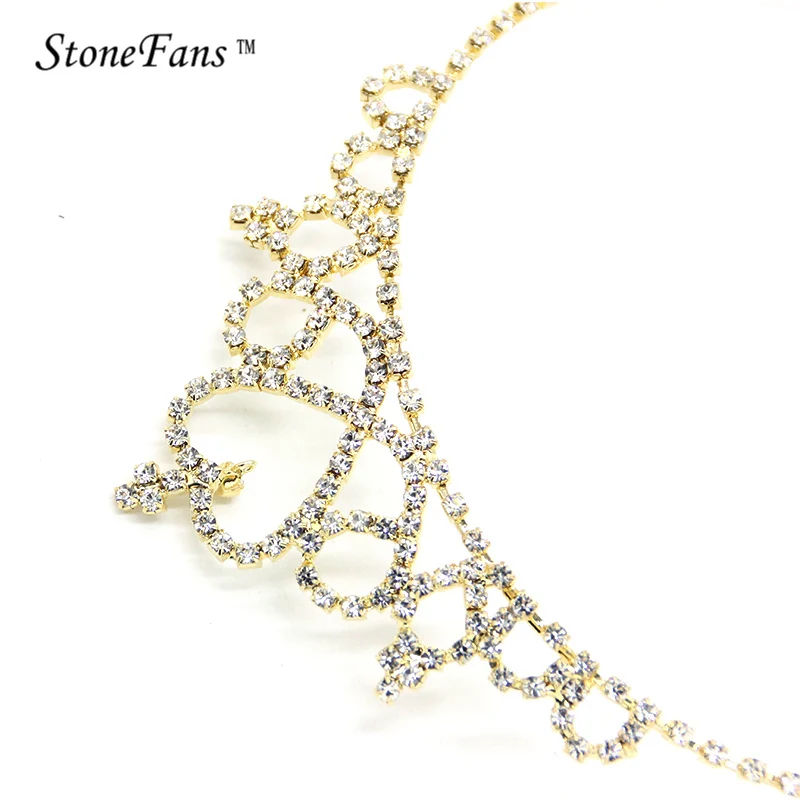 StoneFans дети Стразы головная повязка в виде тиара принцессы для девочек аксессуары