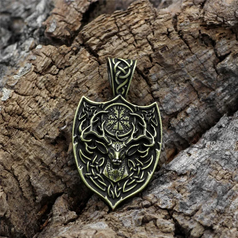 MCSAYS норвежский викинг Для мужчин s Jewelry рога амулет Odin золото/Серебристые Цвет