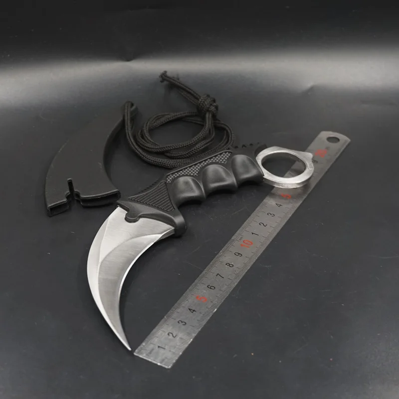 Белый Cs go Karambit нож для походов, походов, охоты, нож с фиксированным лезвием, для выживания, для тренировок, тактические когтевые ножи, для повседневного использования, многофункциональные инструменты - Цвет: Белый