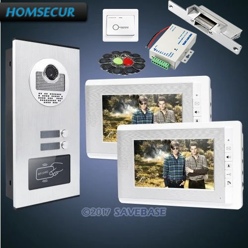 HOMSECUR 7 &quotкомплект для разных квартир видео и аудио входной двери + цветной ЖК