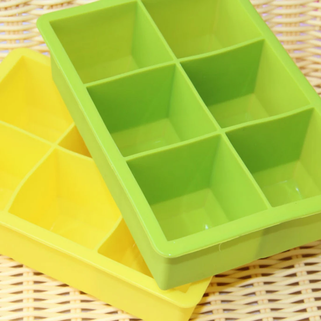 1 шт. 6 отверстий большой кубик льда форма квадратной формы силиконовый поддон для