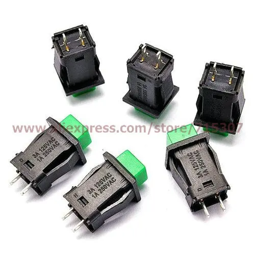 PHISCALE 30 шт зеленого самоблокирующегося кнопочного переключателя DS 429A|switch| |