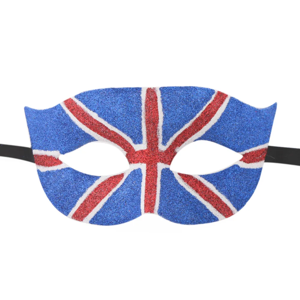 2017 популярный с блестками Национальный флаг страны маскарадные маски