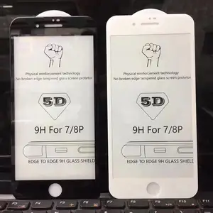25 pcs 5d full cover tempered glass for iphone 6 7 8 6s plus x glass flim iphone x xs max xr screen protector protective glass free global shipping