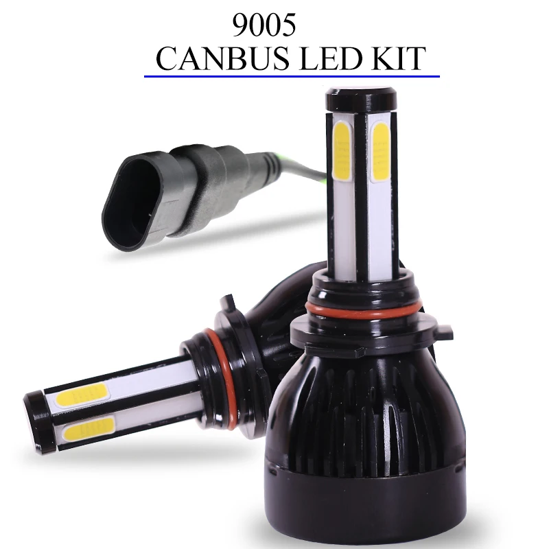 Из 2 предметов CANBUS H4 H7 светодиодные автомобильные лампы 10000LM D2S D3S D4S H11 H8 9005 9006 D1S автомобиля светодиодная лампа 6500K 12V 4 стороны Авто Противо-Туманная фара